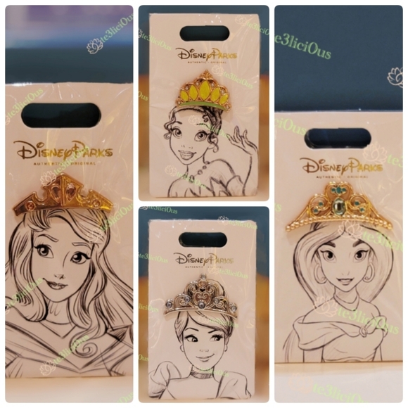 Disney Accessories - DISNEY PARKS 4 PRINCESSES TIARA PINS